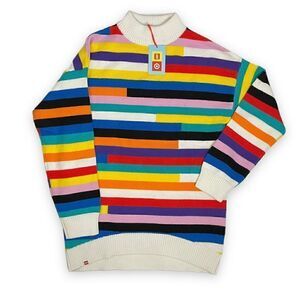 LEGO X Target Mix Stripe Sweater Multicolored Mock Neck